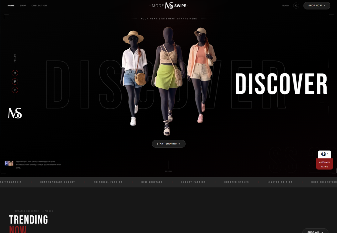 ModeSwipe — Clothing E-Commerce